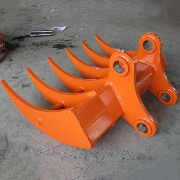 6 Shanks Skeleton Excavator Brush Rake 1500mm Excavator Land Clearing Rakes
