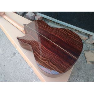 AAAA handmade all Solid ebony wood single cut guitar 14 frets imported wood