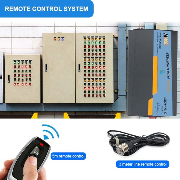 2kw 2000W Pure Sine Wave Charger Inverter High Voltage Cut Off Range 14.8V/31V