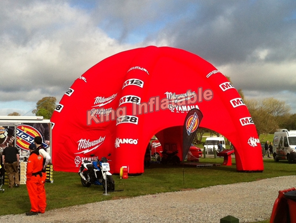 Red Giant Inflatable Spider Tent Diameter 12m For Event Or Exhibition