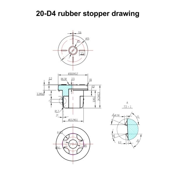 20mm 20-D4 Freeze-Dried Pharmaceutical Rubber Stoppers