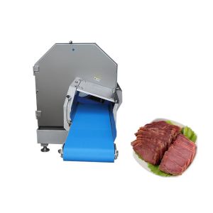 Heavy Duty Chilled Beef Meat Slicer Machine With Conveyor In Outlet