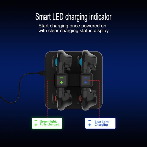 Charging Dock for Nintendo Switch 2 – Dual USB-C Ports with LED Indicators