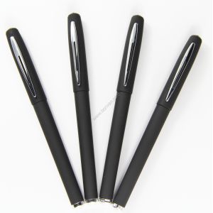 black office writing gel ink pen,rubberized writing pen