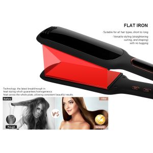 450 Degrees Electric Ceramic Hair Straightener Flat Iron LCD Display