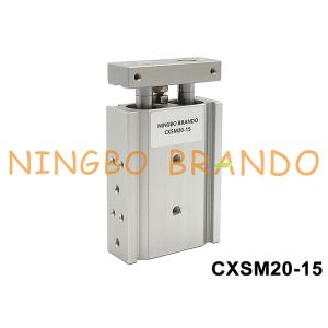 CXSM20-15 Dual-Rod Pneumatic Air Cylinder 20mm Bore 15mm Stroke