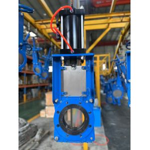 ISO Certificate Ductile Iron Slurry Knife Gate Valve Wafer / Flange Connection