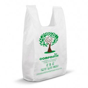 China Custom printed Certified Compostable Biodegradable plastic Carry Bags on sale
