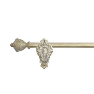 China Paint Craft Pipe Curtain Rods Sets With 3M Resin Curtain Finials Single Bracket on sale
