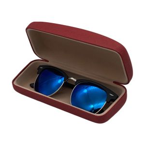 Red 164mm Metal Glasses Case With Logo Printing