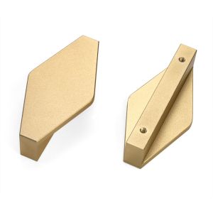 Custom Rhombus Gold Kitchen Cupboard Handles For Home Hardware