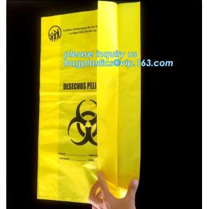 Hospital Biohazard Bag Medical Waste Garbage Bags Infections Linens Waste Bags,