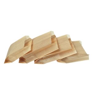 8x4x10 Takeout Kraft Paper Food Bags With Logo Printed 160gsm