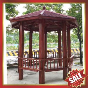 Public garden park corridor gazebo wood style Aluminium aluminum alloy metal