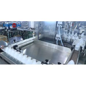 Manually Put Bottles Into Bottle Holders Diagnostic Reagent Filling Line