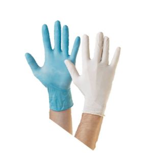 Natural Latex Disposable Medical Gloves Good Isolation Beaded Cuff