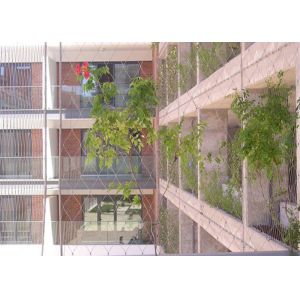 Plant Climbing Green Wall Stainless Steel Cable Mesh 3.2mm
