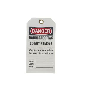 Plastic Safety Lockout Tags with Danger Header for Electrical Department