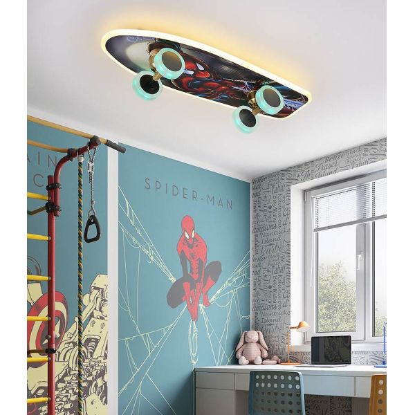 Nordic Bedroom Children'S Room Ceiling Light Cartoon Eye Protection Scooter Lamps