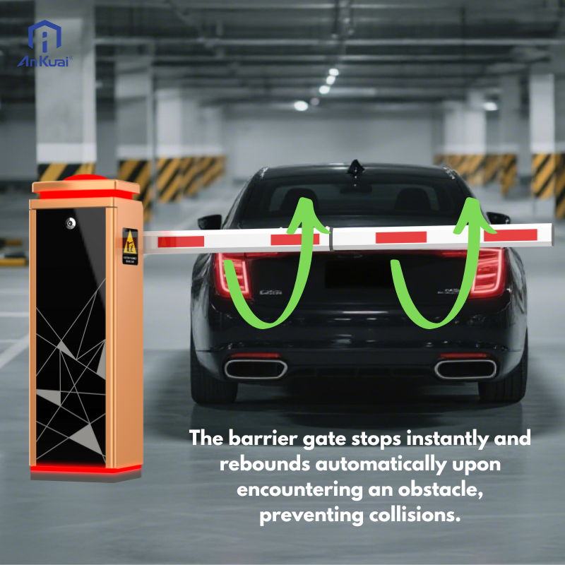 AnKuai AKS580 Stainless Steel Barrier Gate with 6m Adjustable Boom