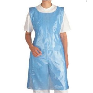 China Sleeveless Disposable CPE Gown , Unisex Waterproof Cooking Apron on sale
