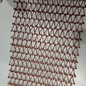 1.2 Mm Spiral Link Flat Wire Mesh Conveyor Belt Cladding Balance Weave