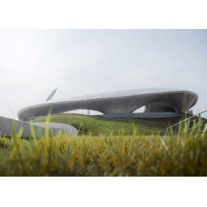 Prefab Steel Structure Stadium Q235 Steel Structural Construction Decoiling