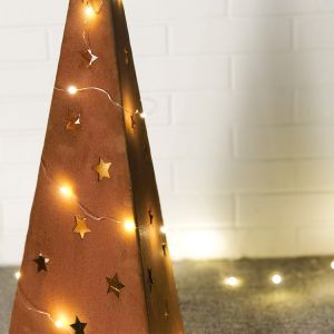 500mm Christmas Metal Garden Ornaments Corten Garden Ornaments With LED