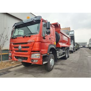 China LHD 6×6 10wheels ZZ3257V4357B1R 380HP Red All-drive HOWO Tipper Truck High Horsepower Lowfuel Consumption on sale