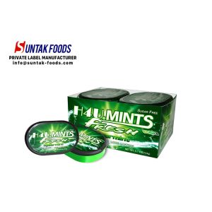 Customize Sugarless Breath Mints In Oval Box , Low Calorie Candy Sugar Free