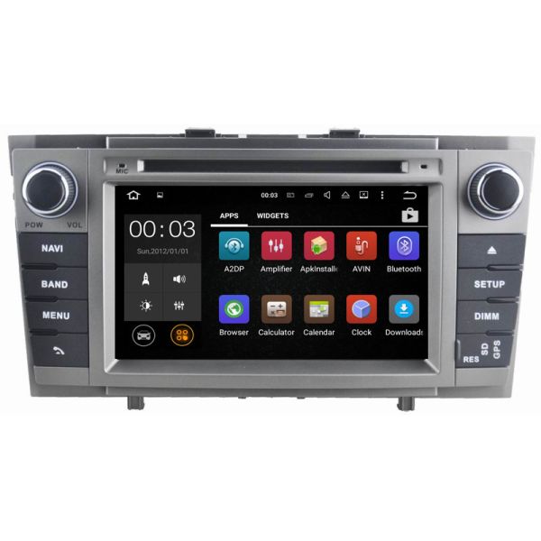 Ouchuangbo car dvd multi media android 7.1 for Toyota Avensis 2008-2013 with bluetooth music mirror link calendar