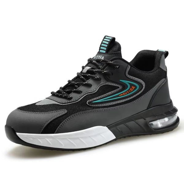 Buy Men's Work Safety Shoes With Steel Toe And Slip Resistant Outsole at wholesale prices