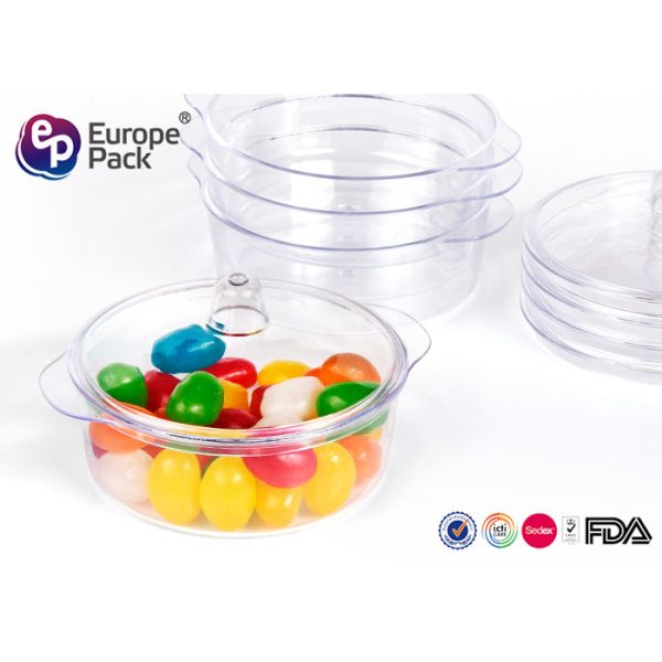Buy PS Disposable Dessert Dishes Small Plastic Dessert Containers With Lids at wholesale prices