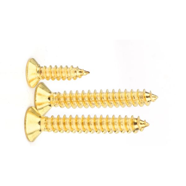 Brass Countersunk Head Phillips Drive Self-Tapping Screws Flat Head Pointed Screws Brass Wood Screws