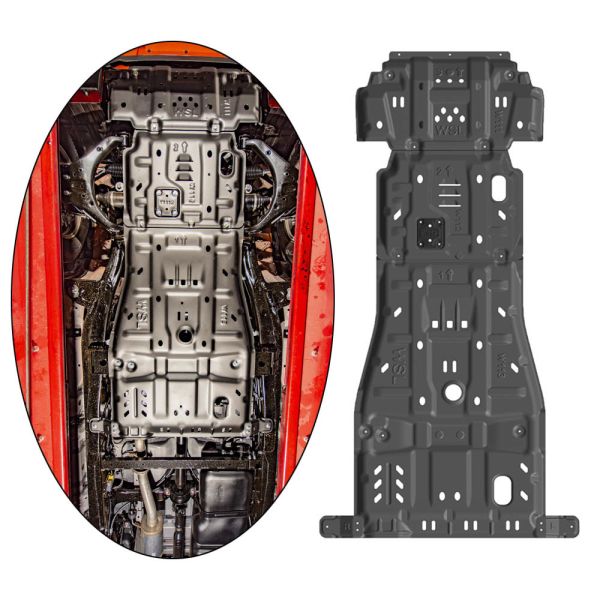 Buy MU-X Underbody Auto Boby Parts Engine Lower Guard Plate Engine Cover Mux Full Skid Plate Set for ISUZU at wholesale prices