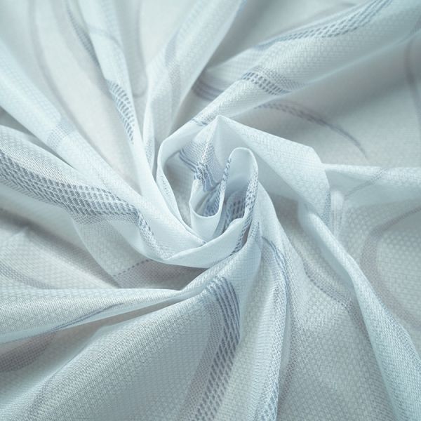 Buy 65-90gsm 220cm White Striped Jacquard Fabric Polyester Mattress Protector at wholesale prices