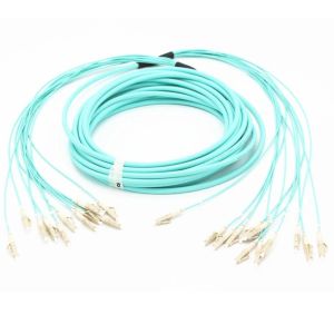 OM3 Multimode LC Pre Terminated Multi Fiber Cables 4/6/8/12/24F With PVC LSZH