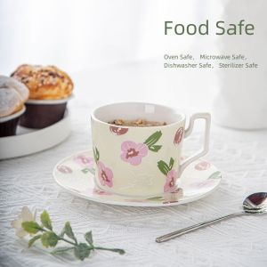 Ceramic Porcelain Mug For Business Gifts Vintage European Coffee Tea Cup And