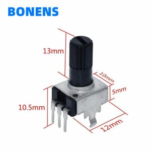 10pcs Rv09 Vertical 12.5mm Shaft 1k 2k 5k 10k 20k 50k 100k 0932 Adjustable