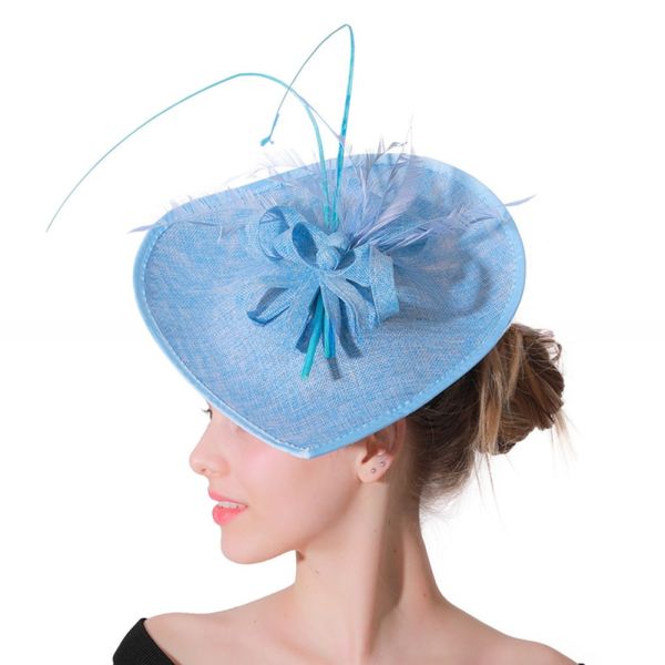 Sinamay Base and Feather Fascinator Hat Shipping Worldwide with DHL UPS FEDEX EMS TNT