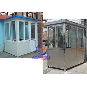 Stainless Steel Sentry Box , Security Guard Room Beautiful Design