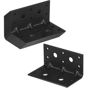 Steel L Right Angle Brackets 2-1/8 X 2-1/8 X 4 Inch 90 Degree With Reinforcing