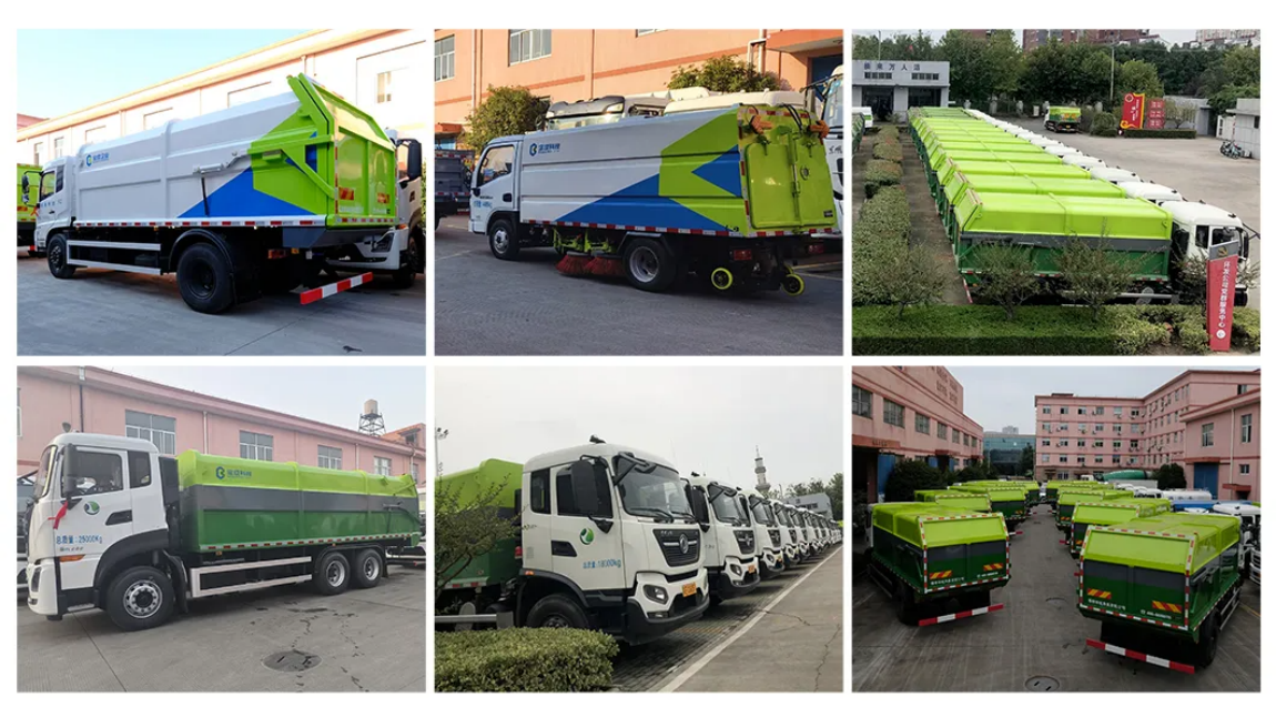 18Tons Pure Electric Waste Truck Refuse Compactor Vehicle With TZ370XS-LKM1103 Engine