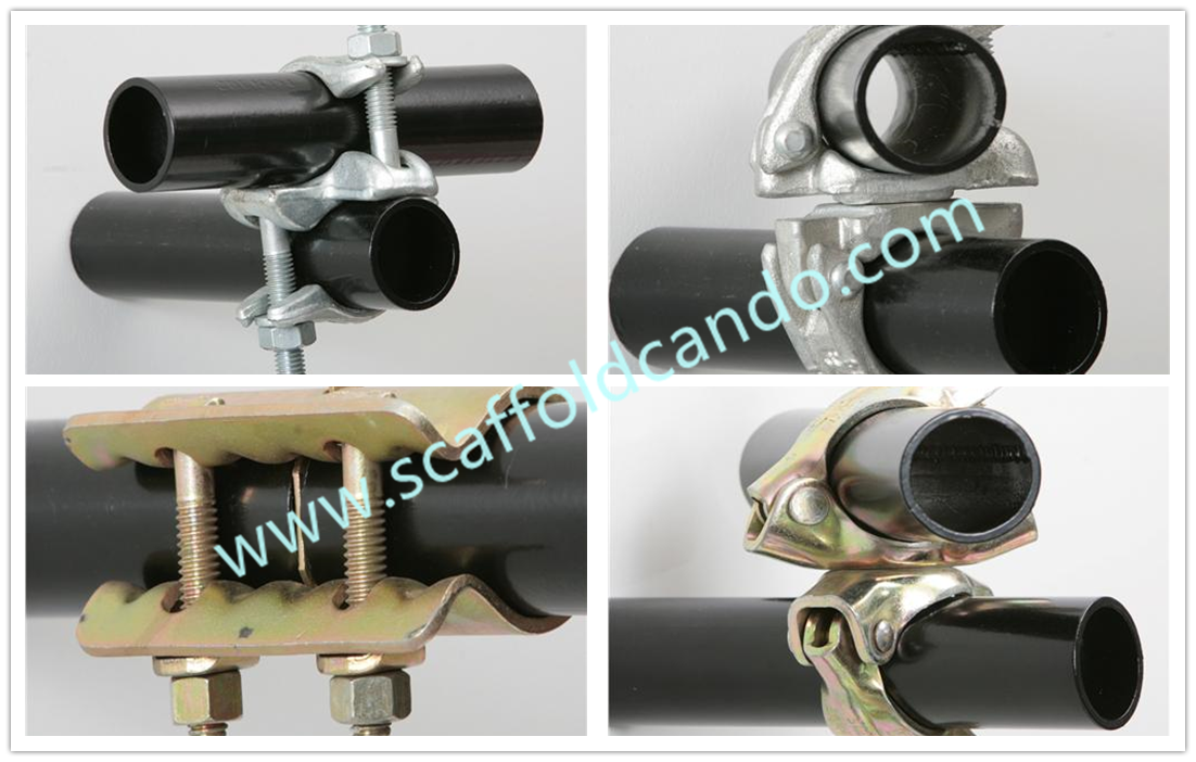Scaffolding drop forged double pressed fixed coupler swivel clamp beam girder coupler BRC coupler putlog sleeve 48.3mm