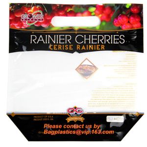 fruits cherries special vent holes packaging poly bag with zip lock, Fresh Fruit