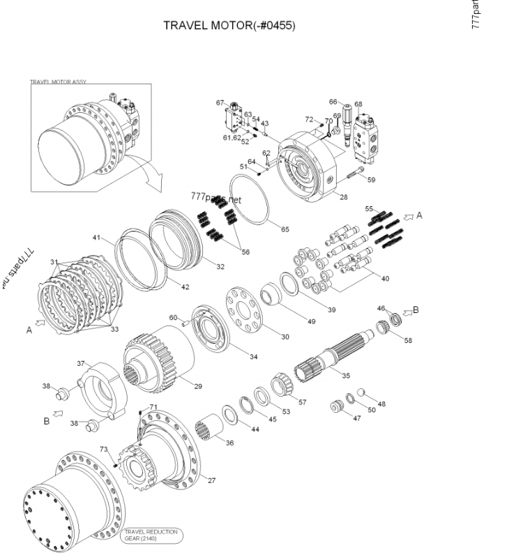Hyundai Excavator Travel Motor Assembly Photo