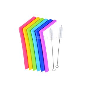 Eco Friendly Silicone Drinking Straw , Bpa Free Reusable Straws ROSH Approval