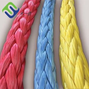 80mm Orange 12 Strand UHMWPE Rope Synthetic Braided Rope