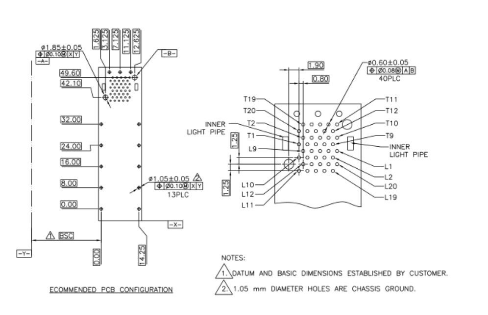0.25mm Thickness SFP Cage Connector 2 * 1 Ports With EMI Spring Press - Fit