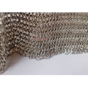 Weld Stainless Steel Chainmail Wire Mesh For Room Curtain
